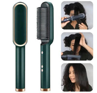 Hair Straightener Brush & Curling Comb 2 In 1